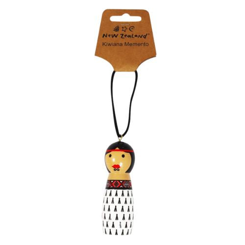 NZ Māori Wahine Peg Doll Hanging Ornament