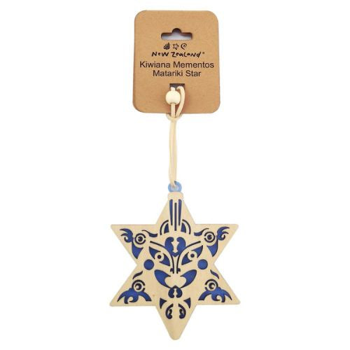 Matariki Wooden Hanging Star