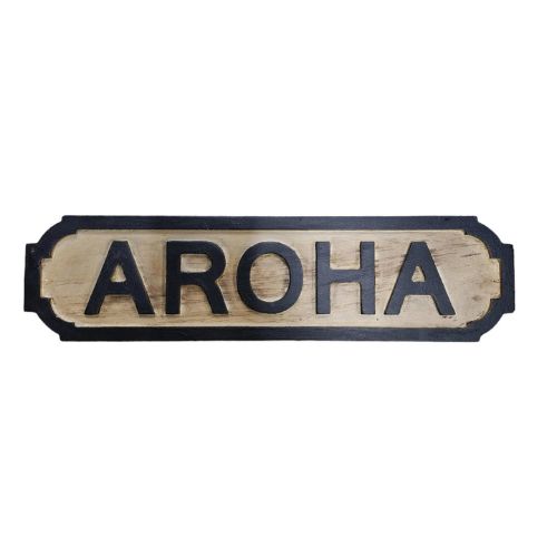 Wooden Aroha Sign