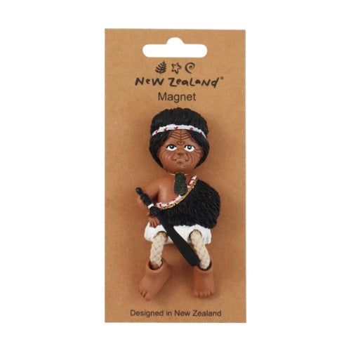 NZ Māori Boy with Rope Legs Magnet