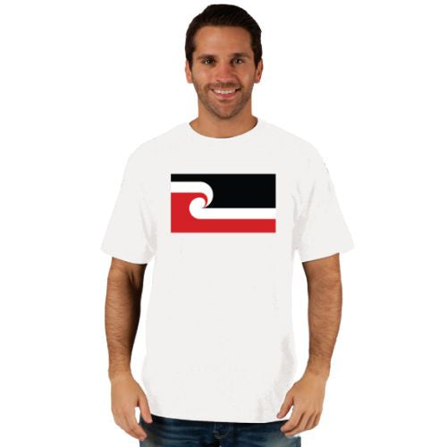 Adults Maori Flag Tee - White