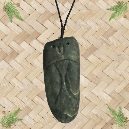 NZ Greenstone Manu Kaitiaki Pendant - 95mm