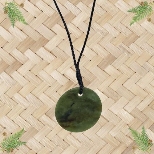 NZ Greenstone Porohita Disc Pendant - 26mm