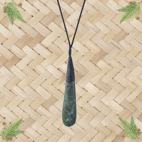 NZ Greenstone Ridge Bound Drop Pendant - 90mm