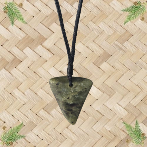 NZ Greenstone Niho Tooth Pendant - 36mm