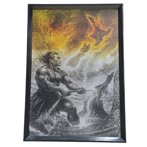 Framed Glass Laser Print - Mighty Warrior