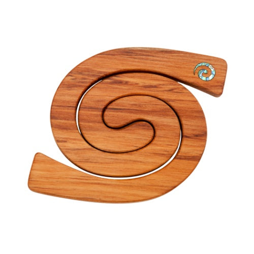 Rimu 2 in 1 Tablemat Mini with Paua Inlay - Koru