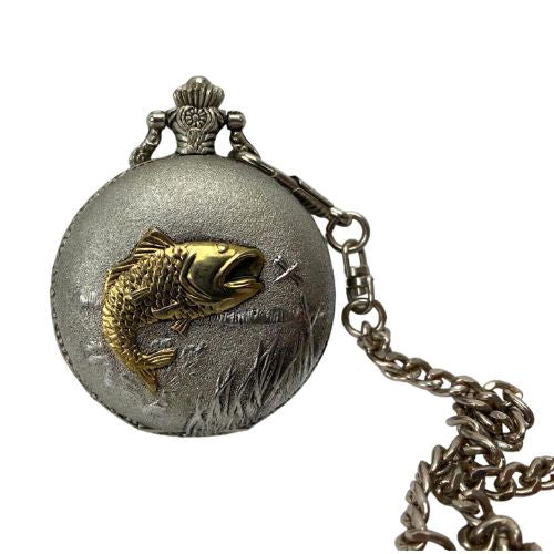 Fish Pocket Watch on Chain