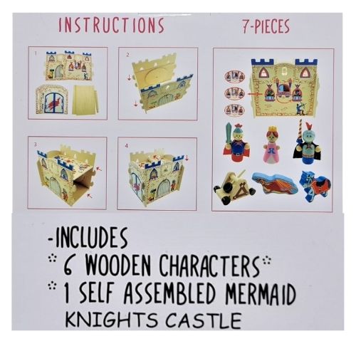Wooden Knight Castle Playset