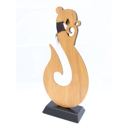 Large Standing Wooden Fish Hook