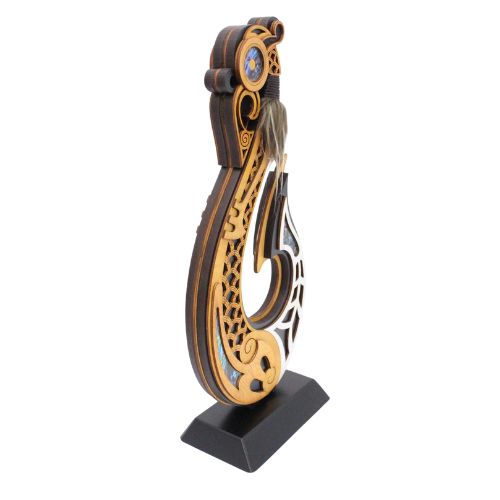 Large Standing Wooden Fish Hook Trophy - Double-sided