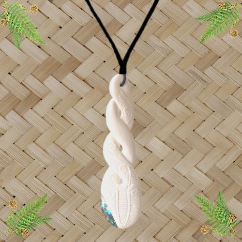 Large Bone Triple Twist Pendant - 150mm