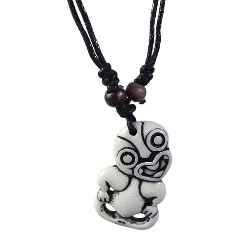 Resin Tiki Pendant - White