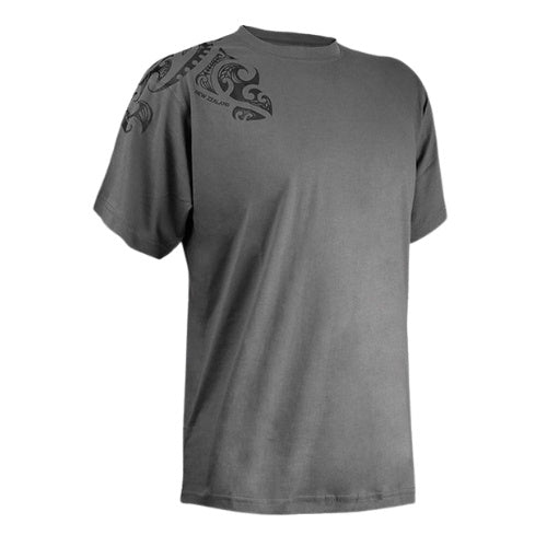 Adults Tattoo Shoulder Tee - Charcoal