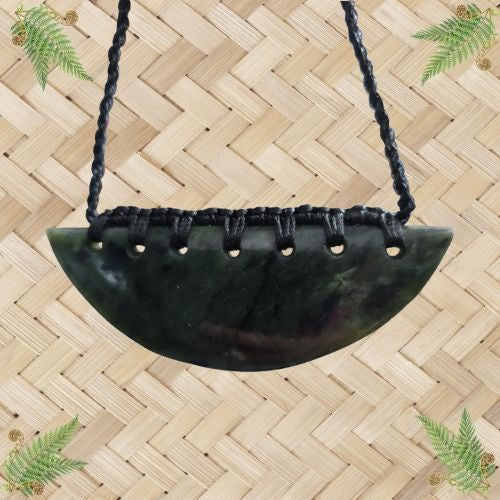 NZ Greenstone Breastplate Pendant - 105mm