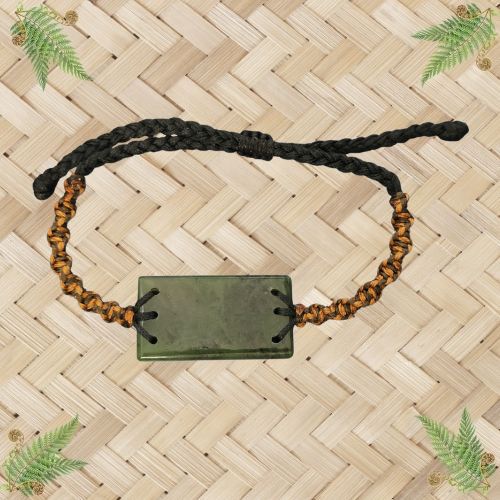 NZ Greenstone Bracelet with Braided Cord - 40mm