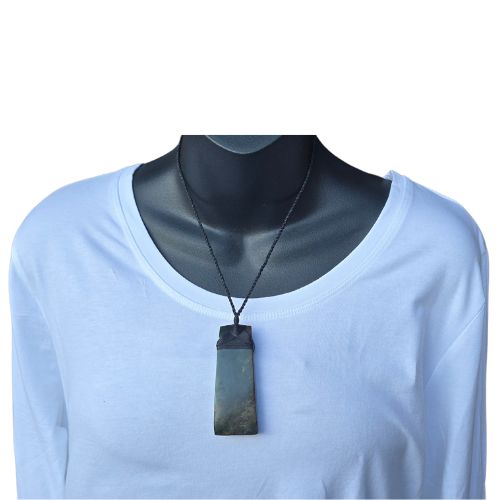 NZ Greenstone Curve Toki Pendant - 73mm
