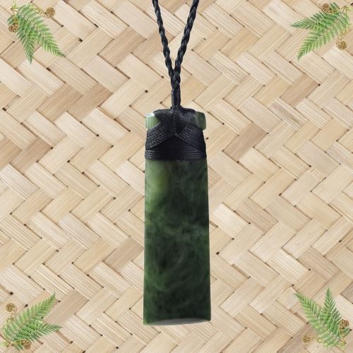 NZ Greenstone Toki Pendant - 101mm