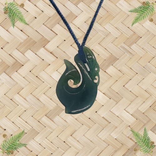 NZ Greenstone Manaia Pendant - 36mm