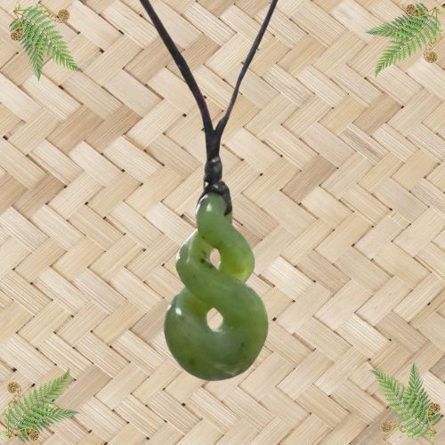 NZ Greenstone Double Twist Pendant - 24mm