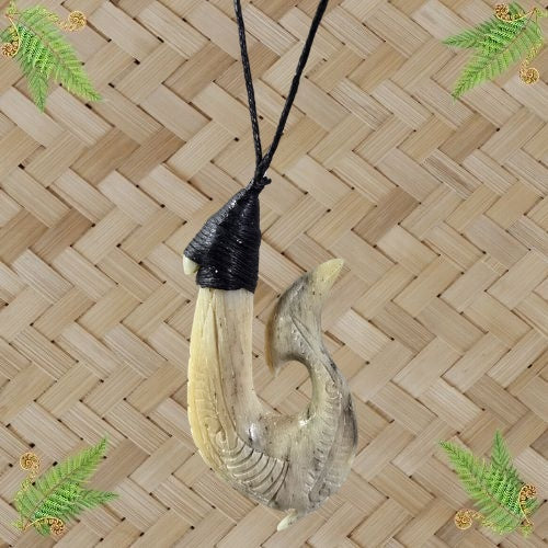 Whale Bone Hook Pendant - 70mm