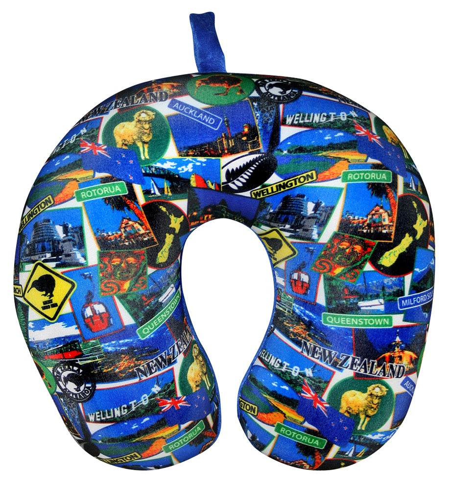 Travel Logos Neck Pillow