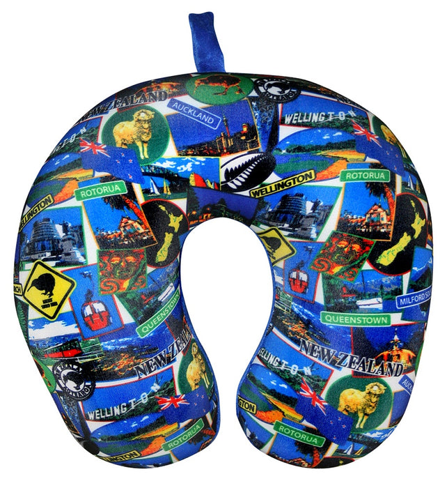 Travel Logos Neck Pillow