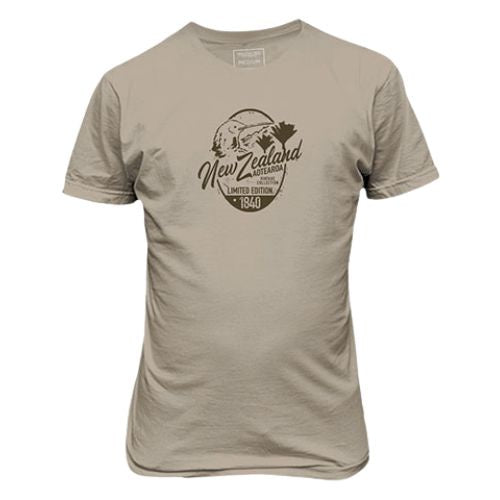 Adults NZ Kiwi Tee - Fawn