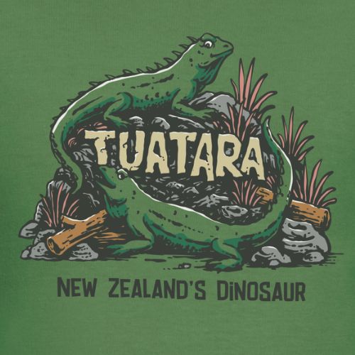 Kids Tuatara Tee - Olive Green