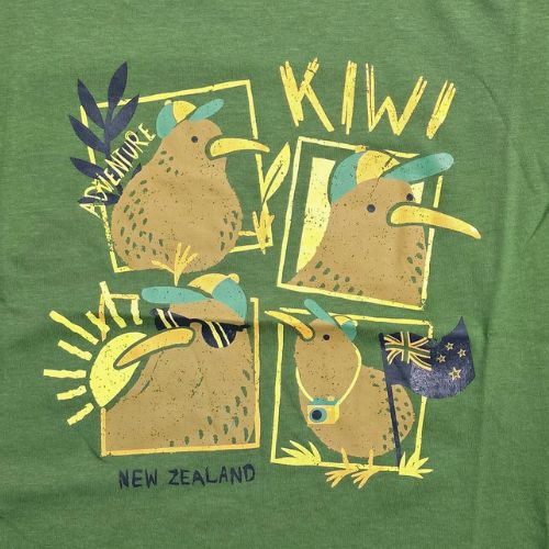 Kids Adventure Kiwi Tee - Khaki