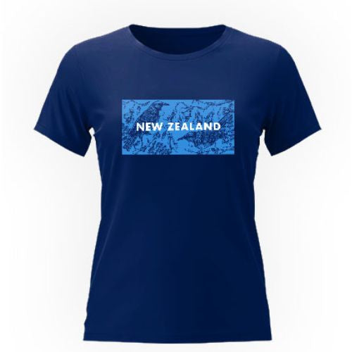 Adults Ladies New Zealand Tui Tee - Navy