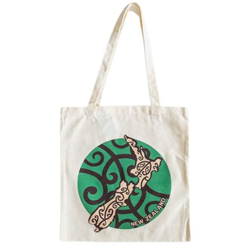NZ Map Koru Carry Bag