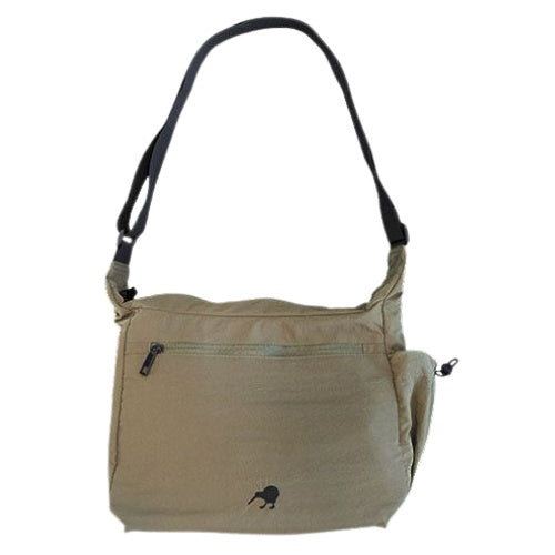 NZ Flag & Kiwi Small Shoulder Bag - Khaki