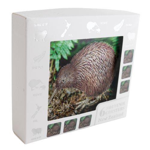 Kiwi Foil Coasters 6pk