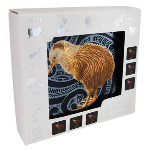 Kiwi with Tattoo Foil Coasters 6pk