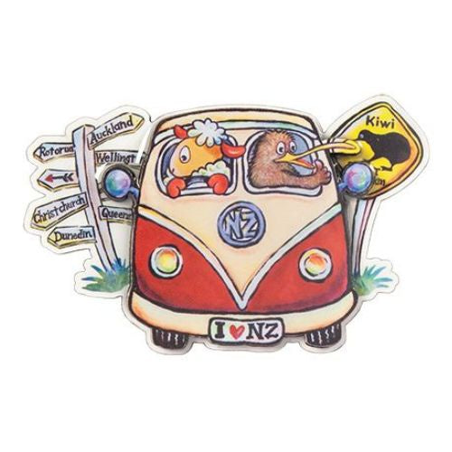 NZ Van Front Sheep Kiwi Magnet