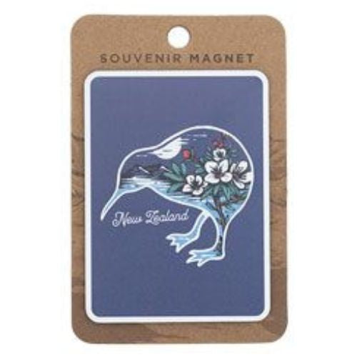 Floral Kiwi Retro Magnet