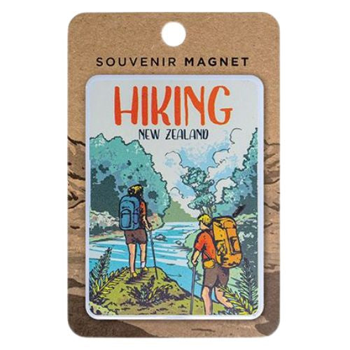 Hiking NZ Retro Magnet