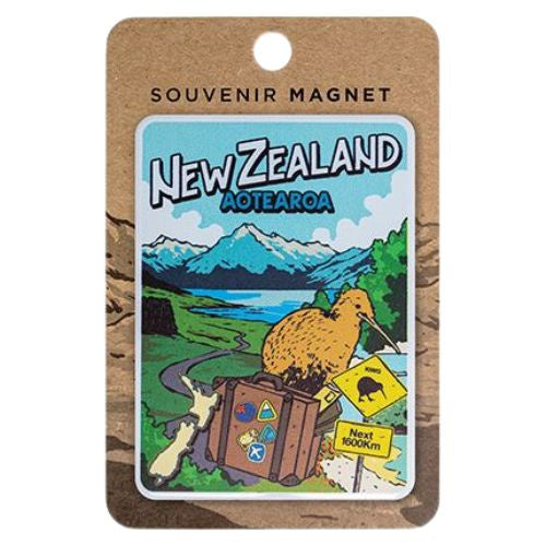 NZ Aotearoa Kiwis Next 1600KM Retro Magnet