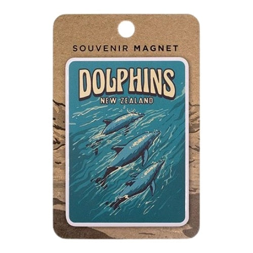 NZ Dolphins Retro Magnet