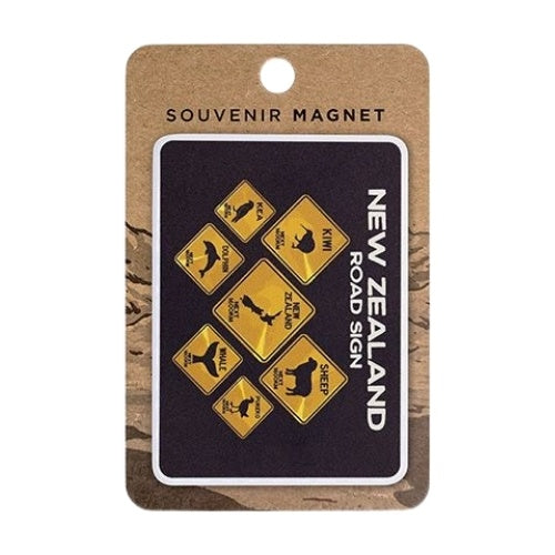 NZ Roadsigns Retro Magnet