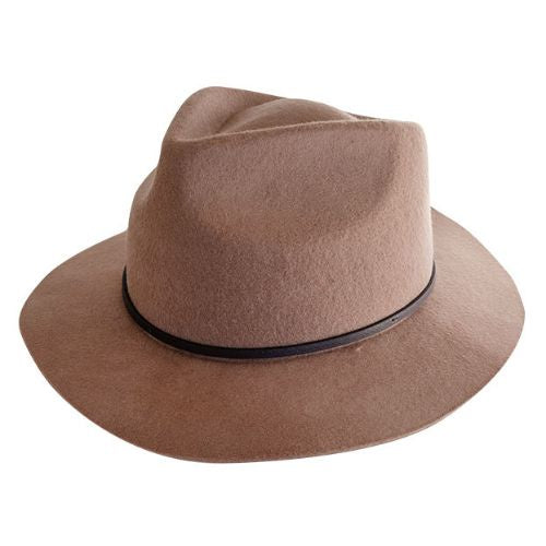 Wool Felt Hat - Brown - Large