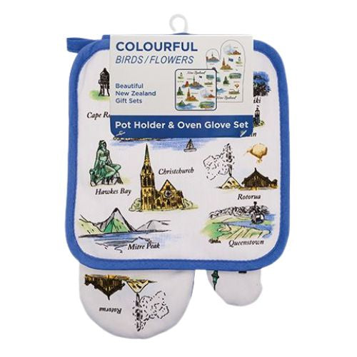 Artist Cities Pot Holder & Oven Glove Set