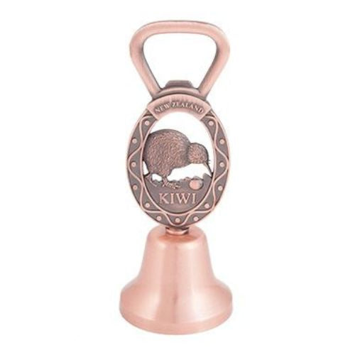 NZ Kiwi Dinner Bell & Bottle Opener - Copper