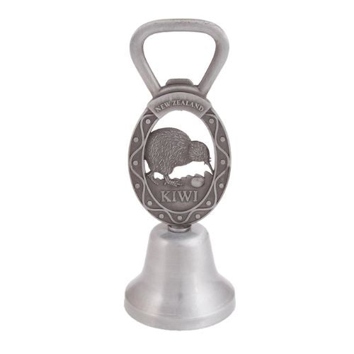 NZ Kiwi Dinner Bell & Bottle Opener - Pewter