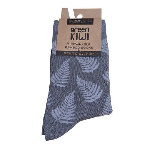 Womens Bamboo Socks - Fern  Grey