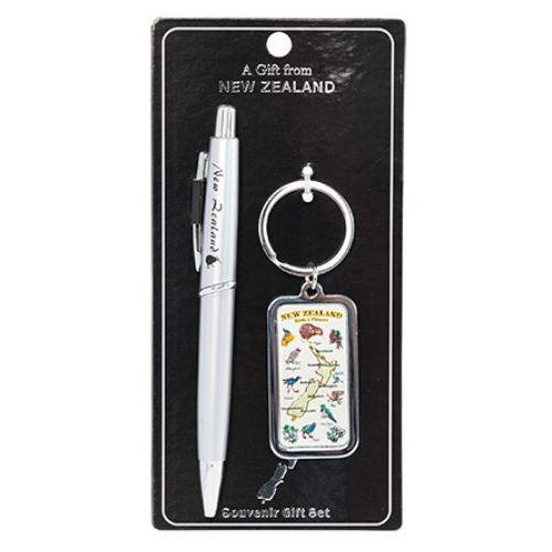 NZ Birds & Flowers Pen & Keyring Set