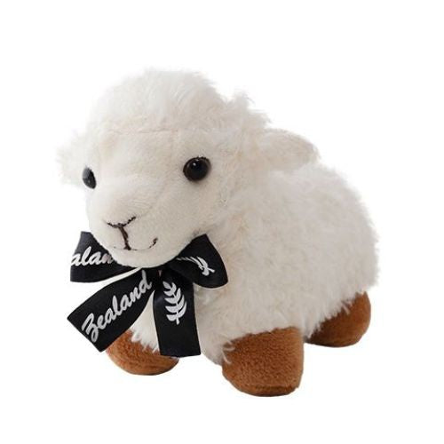 Sheep Standing with Black Ribbon - 14cm