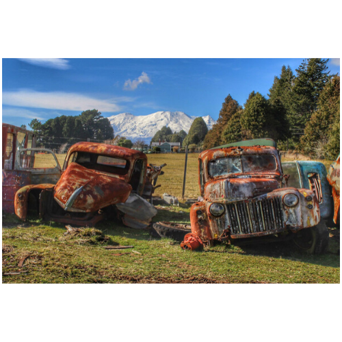 MT Ruapehu  Print on Glass