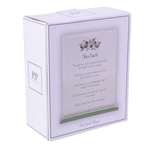 Her Smile Glass Plaque